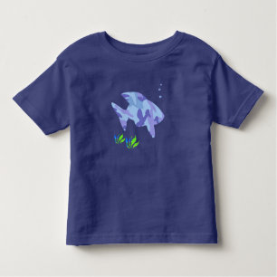 Blaues Fisch Kleinkind-Shirt Kleinkind T-shirt