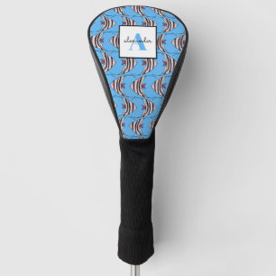 Blaues Fischmuster Golf Headcover