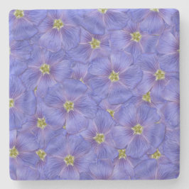 Blaues Flachs Nahtloses Muster Steinuntersetzer