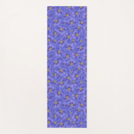 Blaues Flachs Nahtloses Muster Yogamatte