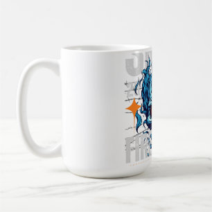 Blaues Flammendes Totenkopf Streetwear Design Cy Kaffeetasse