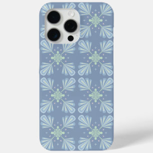 Blaues florales abstraktes Muster Case-Mate iPhone Hülle