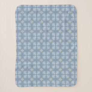 Blaues florales abstraktes Muster Sherpadecke