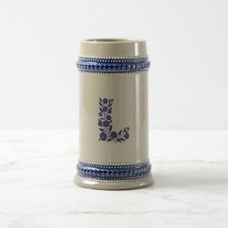 Blaues florales Buchstabe L Monogramm Kunst Tasse