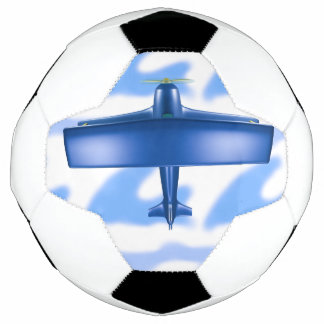 Blaues Flugzeug Aviation Himmelblau Wolken Fußball