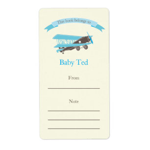 Blaues Flugzeug Buchzeichen