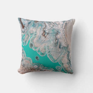Blaues Fluid Abstrakt Art Throw Akzent Pillow Kissen