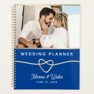 Blaues Foto-Hochzeitsplaner-Buch Planer