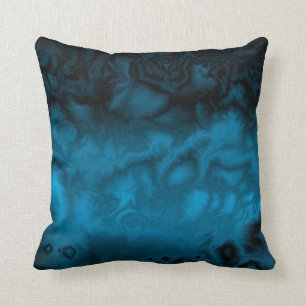 Blaues Fractaloid Wurfs-Kissen Kissen