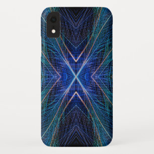 Blaues Fraktal-Feder-Design Case-Mate iPhone Hülle