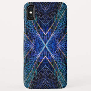Blaues Fraktal-Feder-Design Case-Mate iPhone Hülle
