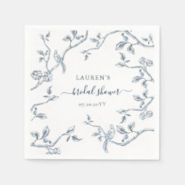 Blaues französisches Brautparty Serviette