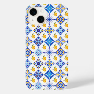 Blaues französisches Land-Lemonen-Muster Case-Mate iPhone 14 Hülle