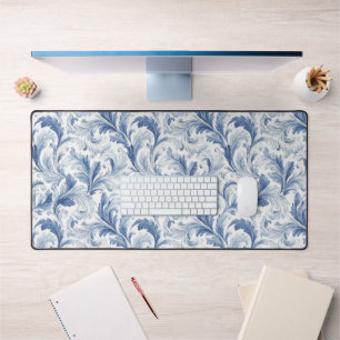 Blaues französisches Land-Toile-Muster Schreibtischunterlage