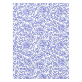 Blaues französisches Toile-Blumenmuster Tischdecke