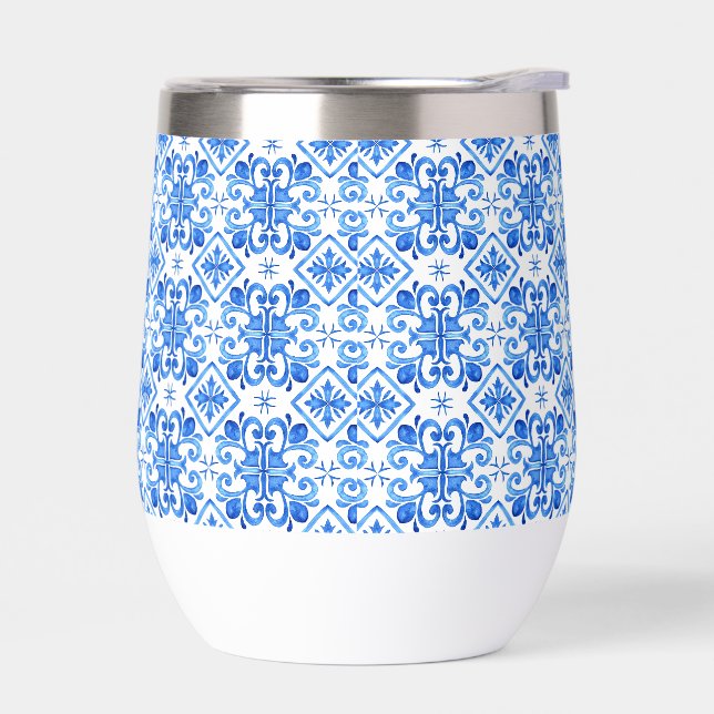 Blaues französisches Toile-Muster (Links)
