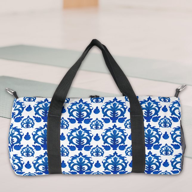 Blaues französisches Toile-Muster Duffle Bag (Von Creator hochgeladen)