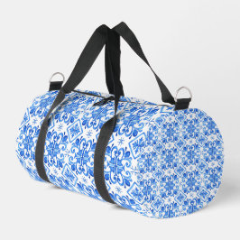 Blaues französisches Toile-Muster Duffle Bag