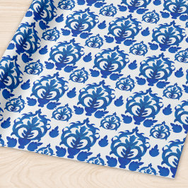 Blaues französisches Toile-Muster  Geschenkpapier