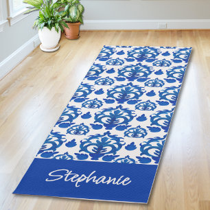 Blaues französisches Toile-Muster mit individuelle Yogamatte