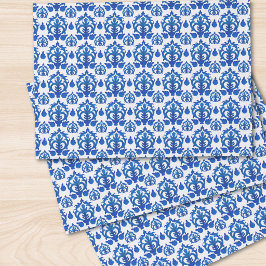 Blaues französisches Toile-Muster Seidenpapier