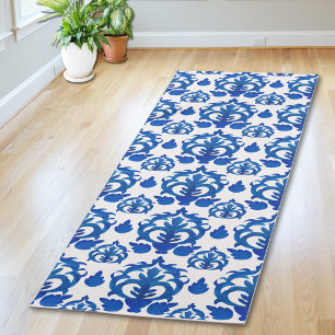 Blaues französisches Toile-Muster Yogamatte