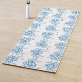 Blaues französisches Toile-Muster Yogamatte