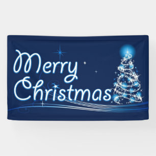 Blaues frohes Weihnachtsfest Banner