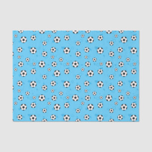 Blaues Fußball-Muster Seidenpapier