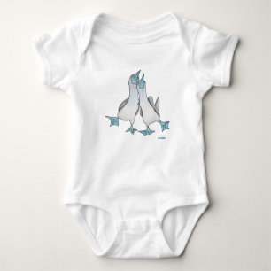 Blaues füßiges Boobie Strampler-Shirt Baby Strampler