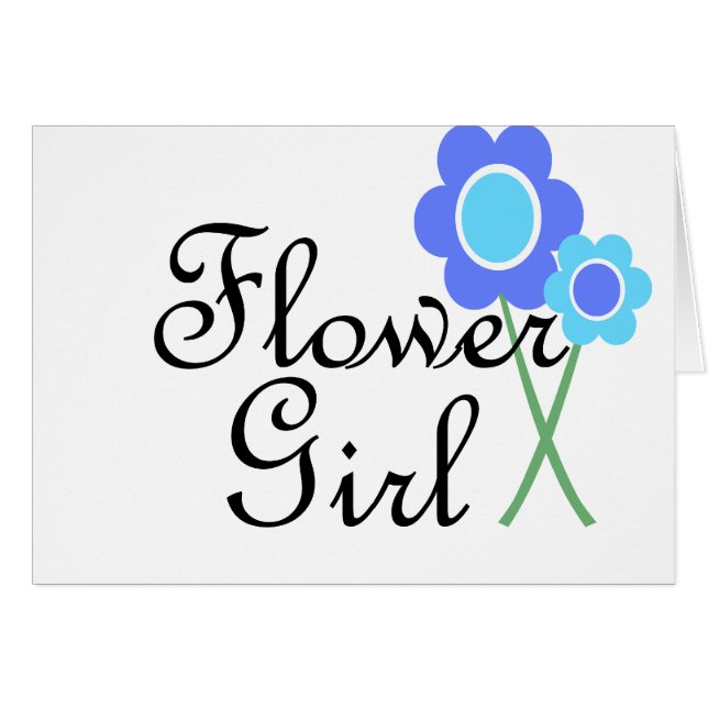 Blaues Gänseblümchen-Blumen-Mädchen (Vorderseite (Horizontal))