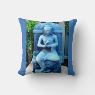 Blaues Garten-Buddha-Kissen Kissen