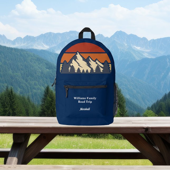 Blaues Gebirge Personalisiertes Wandern Bedruckter Rucksack (Von Creator hochgeladen)