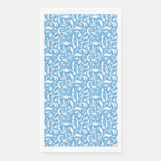 Blaues Geblüht Druckpapier Serviette (Vorderseite)