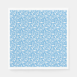 Blaues Geblüht Druckpapier Serviette