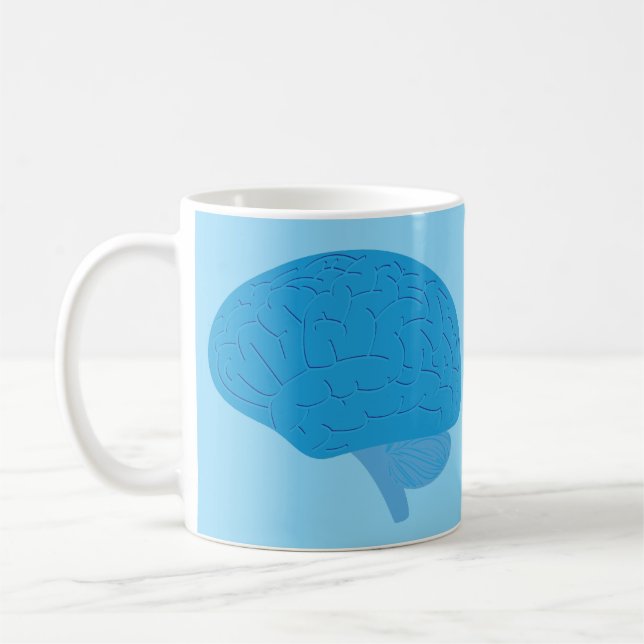 Blaues Gehirn Kaffeetasse (Links)