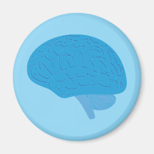 Blaues Gehirn Magnet