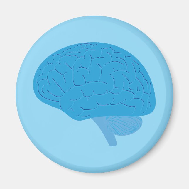 Blaues Gehirn Magnet (Vorne)