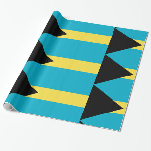 Blaues Gelb Bahamas Geschenkpapier