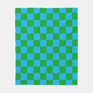 Blaues Gelb-Karo-Muster Fleecedecke