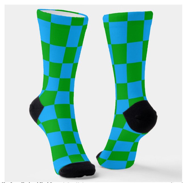 Blaues Gelb-Karo-Muster Socken (Von Creator hochgeladen)
