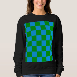 Blaues Gelb-Karo-Muster Sweatshirt