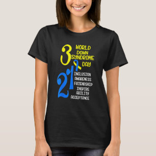 Blaues Gelbband 321 World Down Syndrom Awarene T-Shirt