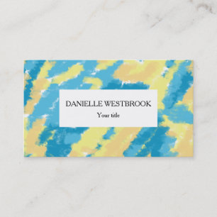 Blaues, gelbes und orange Himmel-Muster Visitenkarte