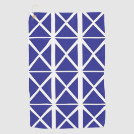 Blaues geometrisches Dreieck-Muster Golfhandtuch