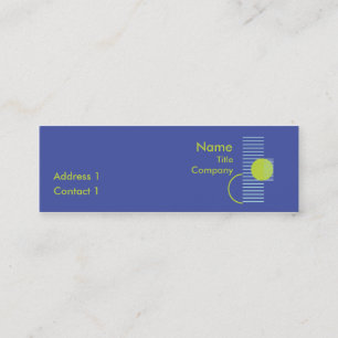 Blaues geometrisches - dünn mini visitenkarte