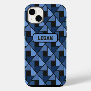 Blaues geometrisches Geschenk-Phone / iPad-Case iPhone 14 Plus Hülle