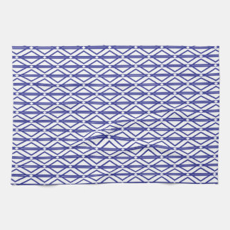 Blaues geometrisches Muster Geschirrtuch