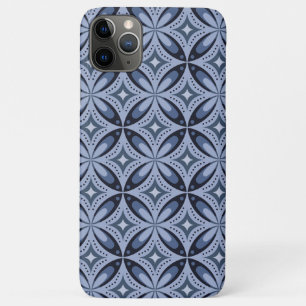 Blaues geometrisches Muster im Retro-Stil Case-Mate iPhone Hülle