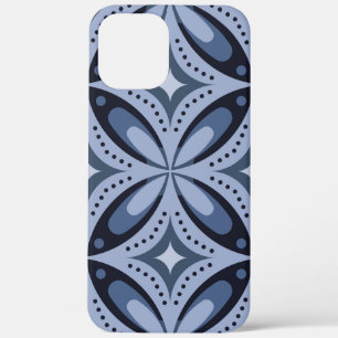 Blaues geometrisches Muster im Retro-Stil Case-Mate iPhone Hülle